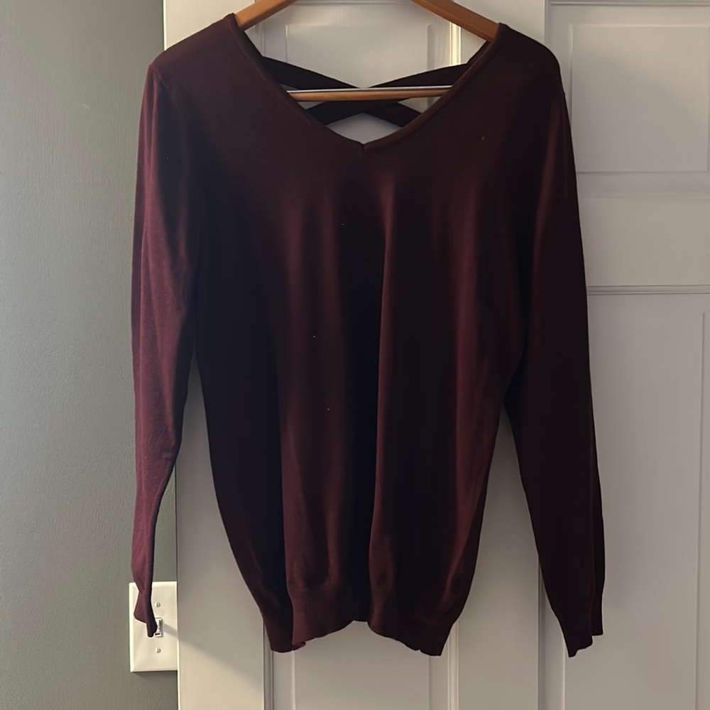 NWT Sweater with back details